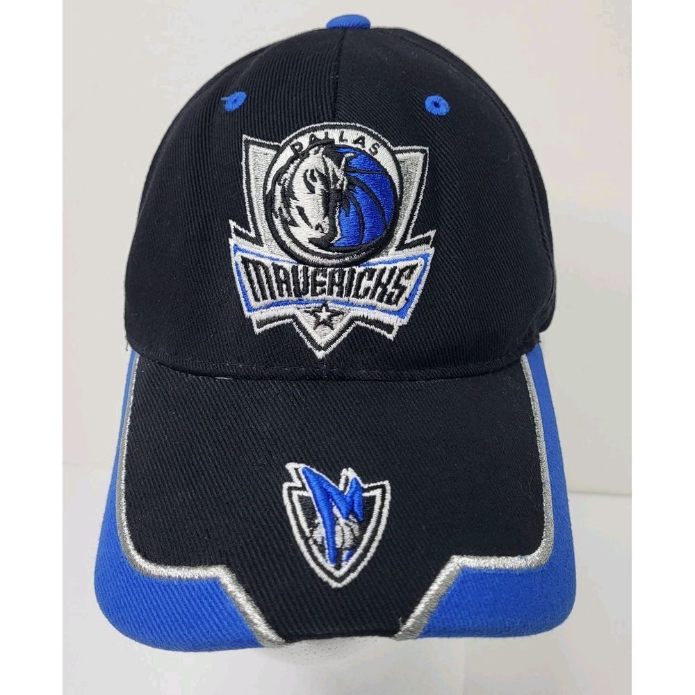 Reebok NBA Dallas Mavericks Ball Cap/Hat Black & Blue Adjustable OSFA‎